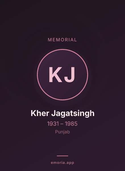 Memorial portrait of Kher Jagatsingh