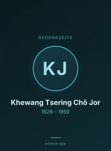 Gedenkportrait von Khewang Tsering Chö Jor