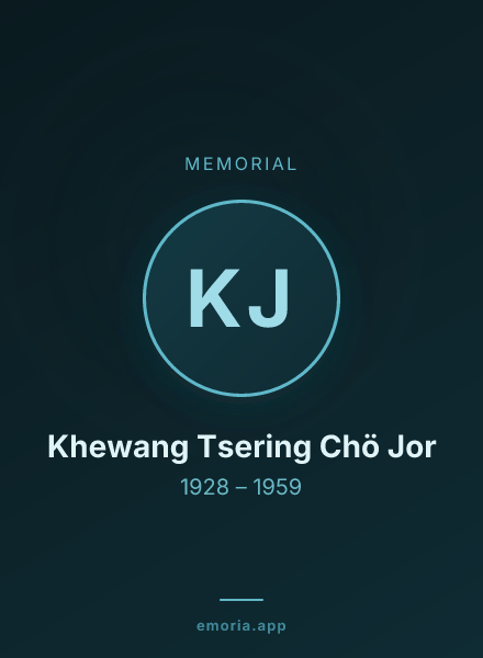 Memorial portrait of Khewang Tsering Chö Jor
