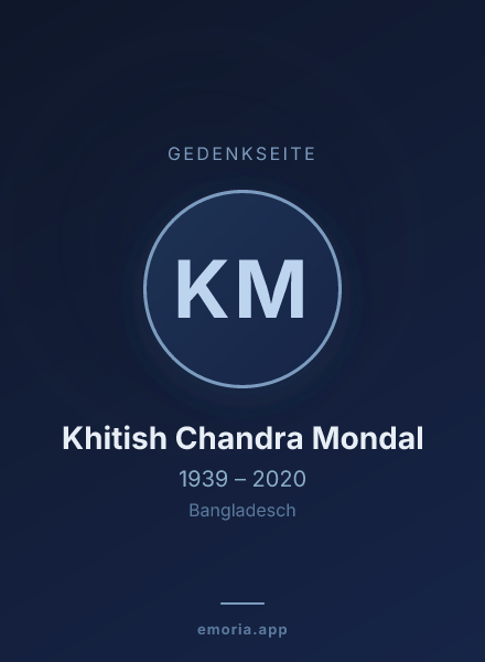 Gedenkportrait von Khitish Chandra Mondal