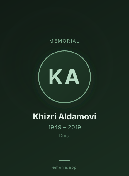 Memorial portrait of Khizri Aldamovi