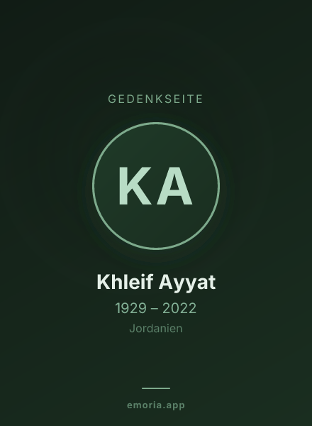 Gedenkportrait von Khleif Ayyat