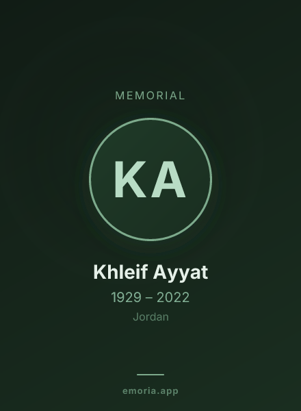 Memorial portrait of Khleif Ayyat
