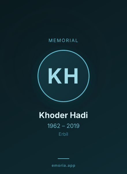 Memorial portrait of Khoder Hadi