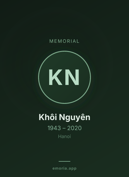 Memorial portrait of Khôi Nguyên