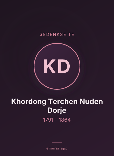 Gedenkportrait von Khordong Terchen Nuden Dorje