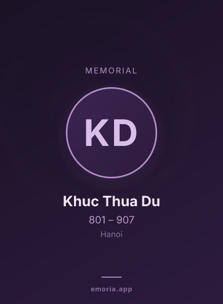 Memorial portrait of Khuc Thua Du