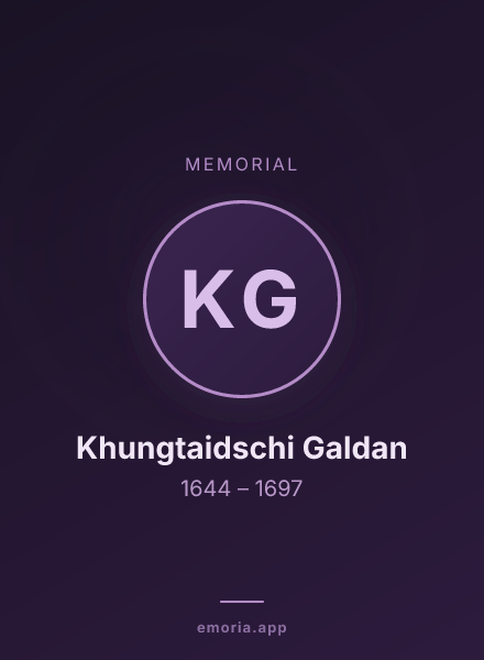 Memorial portrait of Khungtaidschi Galdan
