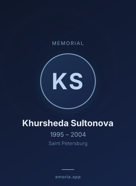Memorial portrait of Khursheda Sultonova