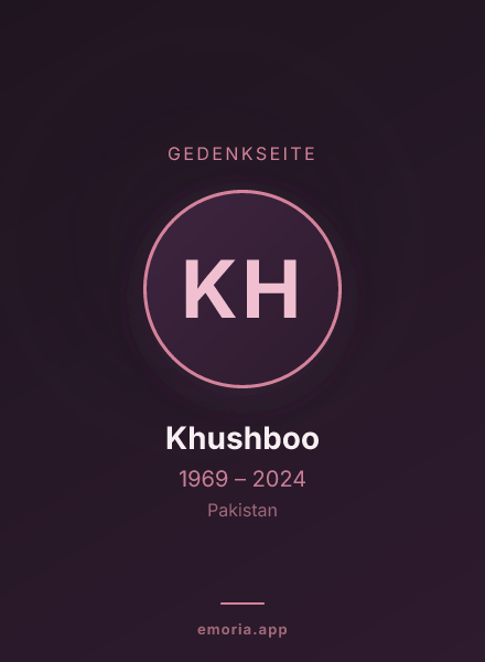 Gedenkportrait von Khushboo