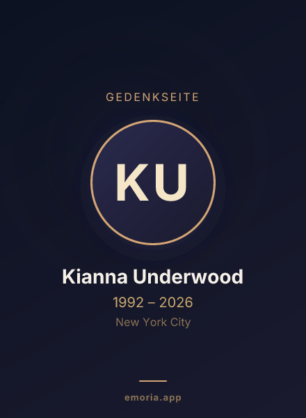 Gedenkportrait von Kianna Underwood