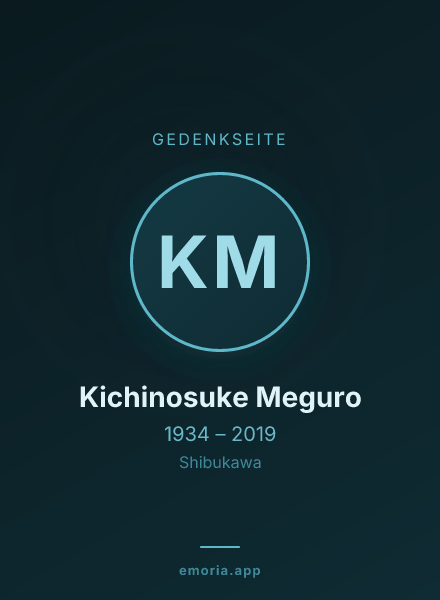Gedenkportrait von Kichinosuke Meguro