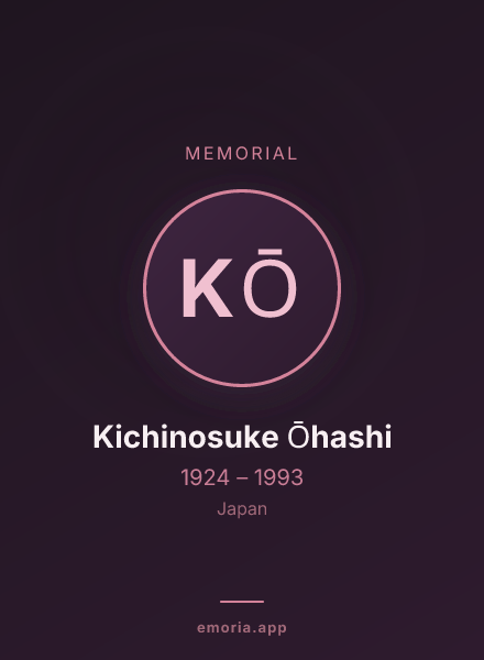 Memorial portrait of Kichinosuke Ōhashi