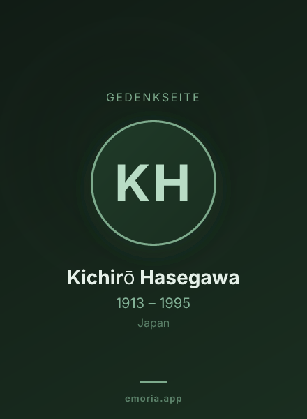 Gedenkportrait von Kichirō Hasegawa