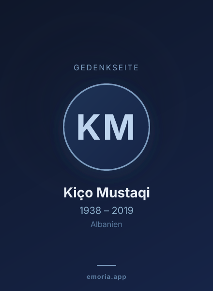 Gedenkportrait von Kiço Mustaqi