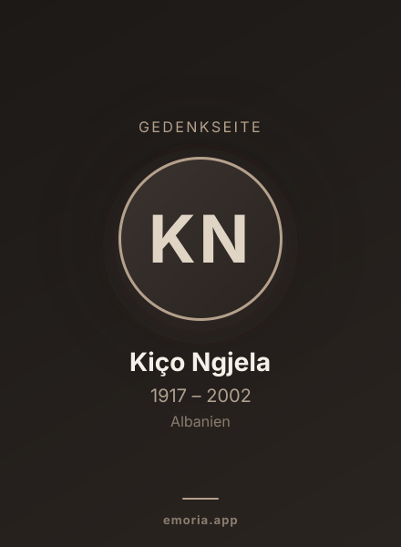 Gedenkportrait von Kiço Ngjela