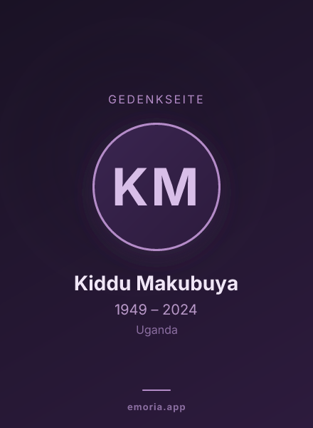 Gedenkportrait von Kiddu Makubuya