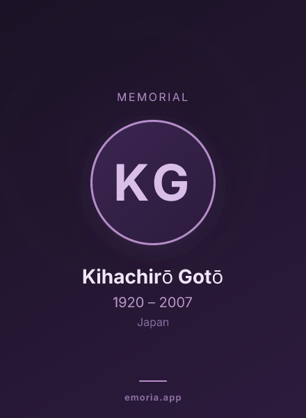 Memorial portrait of Kihachirō Gotō
