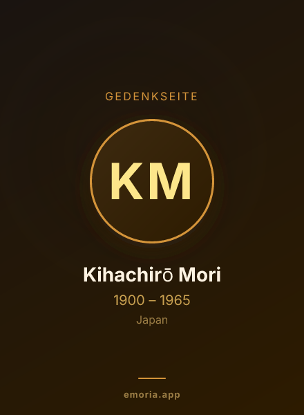 Gedenkportrait von Kihachirō Mori
