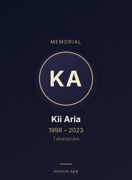 Memorial portrait of Kii Aria