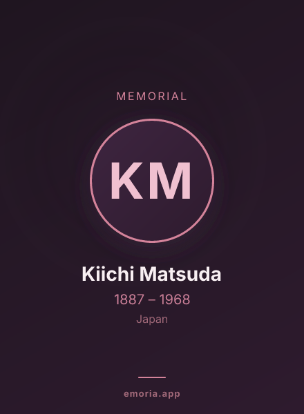 Memorial portrait of Kiichi Matsuda
