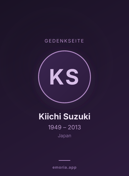Gedenkportrait von Kiichi Suzuki