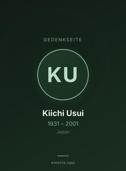 Gedenkportrait von Kiichi Usui