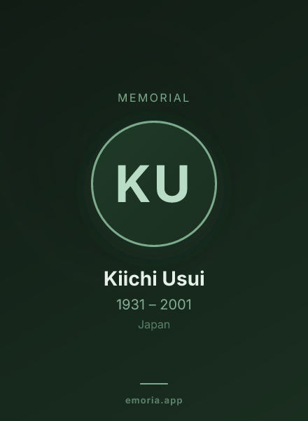 Memorial portrait of Kiichi Usui
