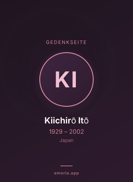 Gedenkportrait von Kiichirō Itō