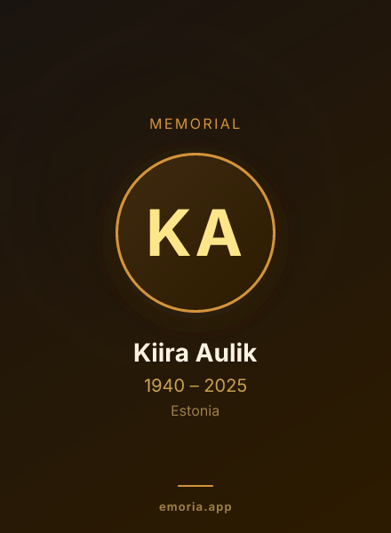 Memorial portrait of Kiira Aulik
