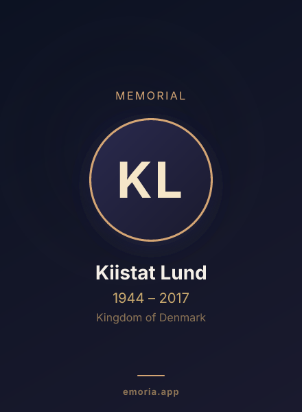 Memorial portrait of Kiistat Lund