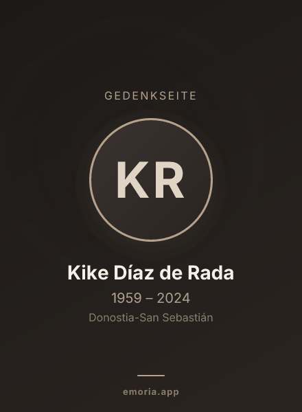 Gedenkportrait von Kike Díaz de Rada