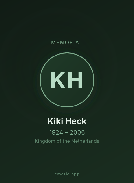 Memorial portrait of Kiki Heck