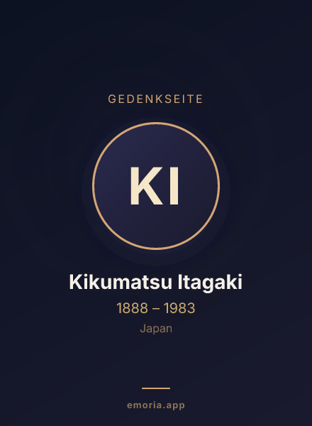 Gedenkportrait von Kikumatsu Itagaki