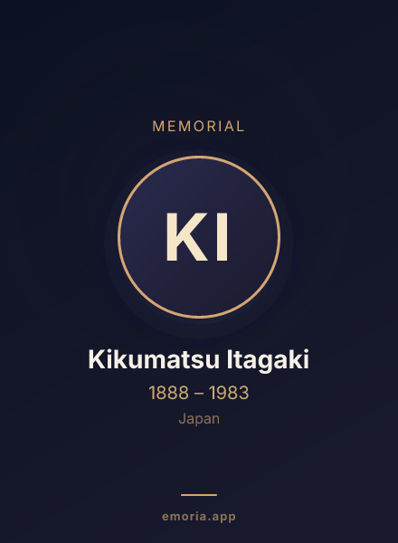 Memorial portrait of Kikumatsu Itagaki