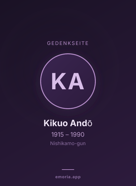 Gedenkportrait von Kikuo Andō