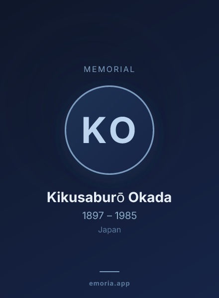 Memorial portrait of Kikusaburō Okada