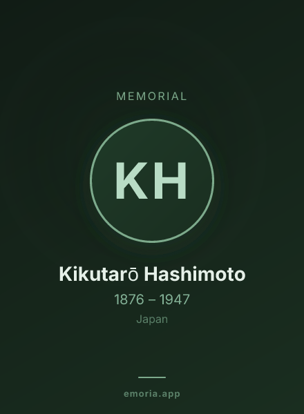 Memorial portrait of Kikutarō Hashimoto