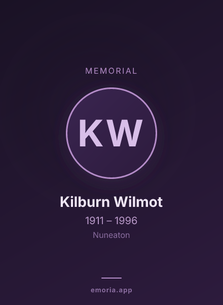 Memorial portrait of Kilburn Wilmot