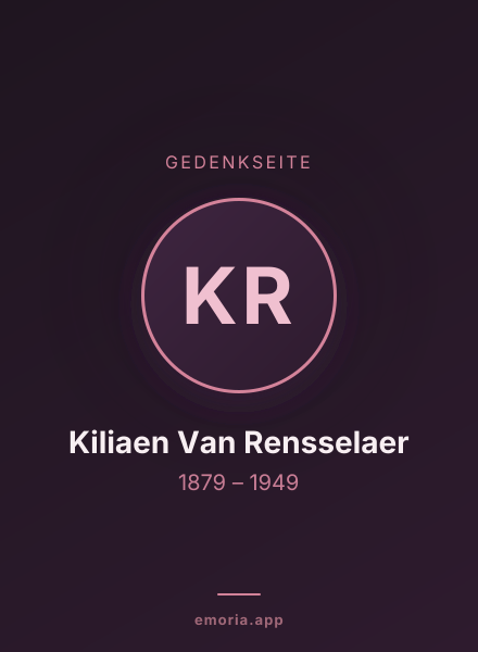 Gedenkportrait von Kiliaen Van Rensselaer
