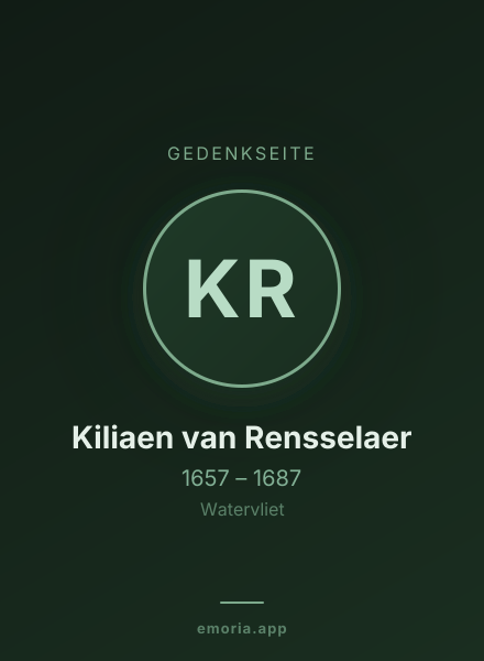 Gedenkportrait von Kiliaen van Rensselaer
