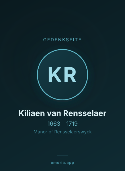 Gedenkportrait von Kiliaen van Rensselaer