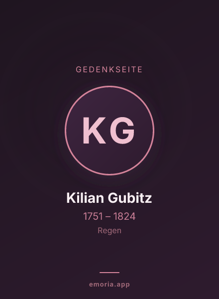Gedenkportrait von Kilian Gubitz