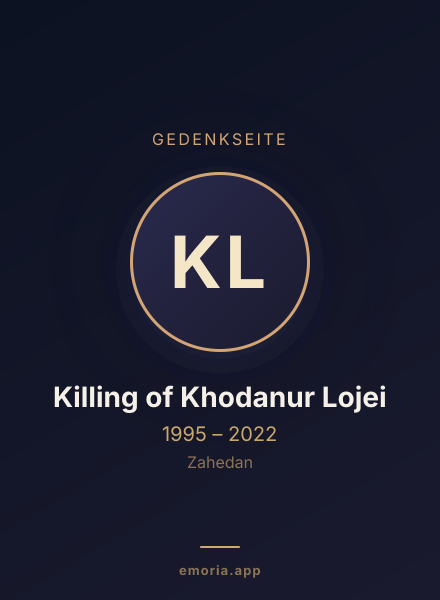 Gedenkportrait von Killing of Khodanur Lojei