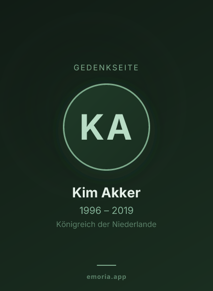 Gedenkportrait von Kim Akker