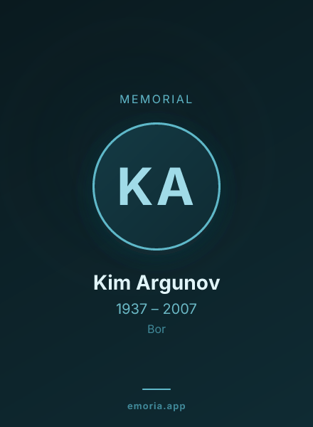 Memorial portrait of Kim Argunov