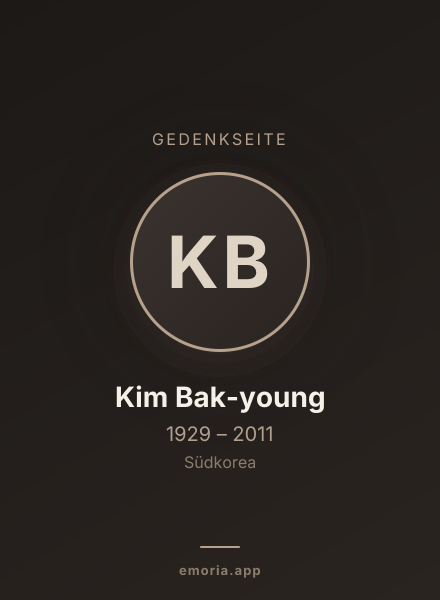 Gedenkportrait von Kim Bak-young