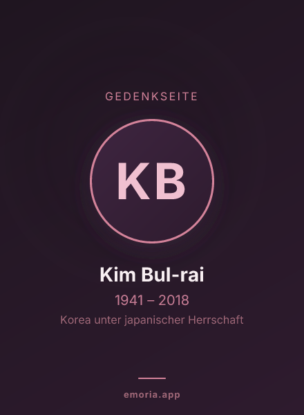 Gedenkportrait von Kim Bul-rai