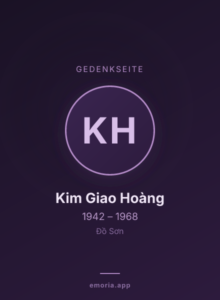 Gedenkportrait von Kim Giao Hoàng