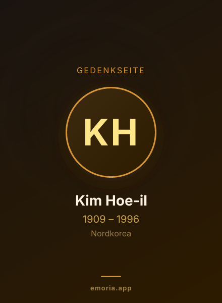 Gedenkportrait von Kim Hoe-il